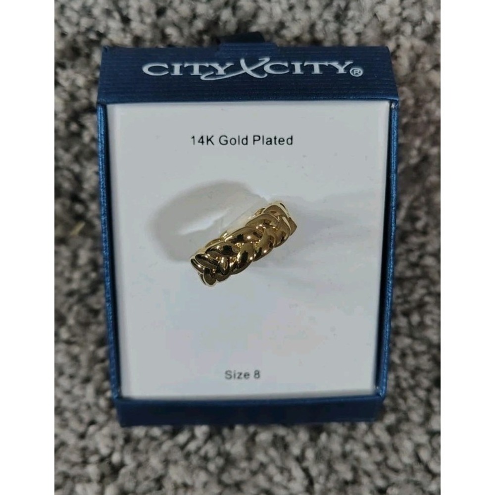 City X City Ring 14k Gold Plated  Size 8